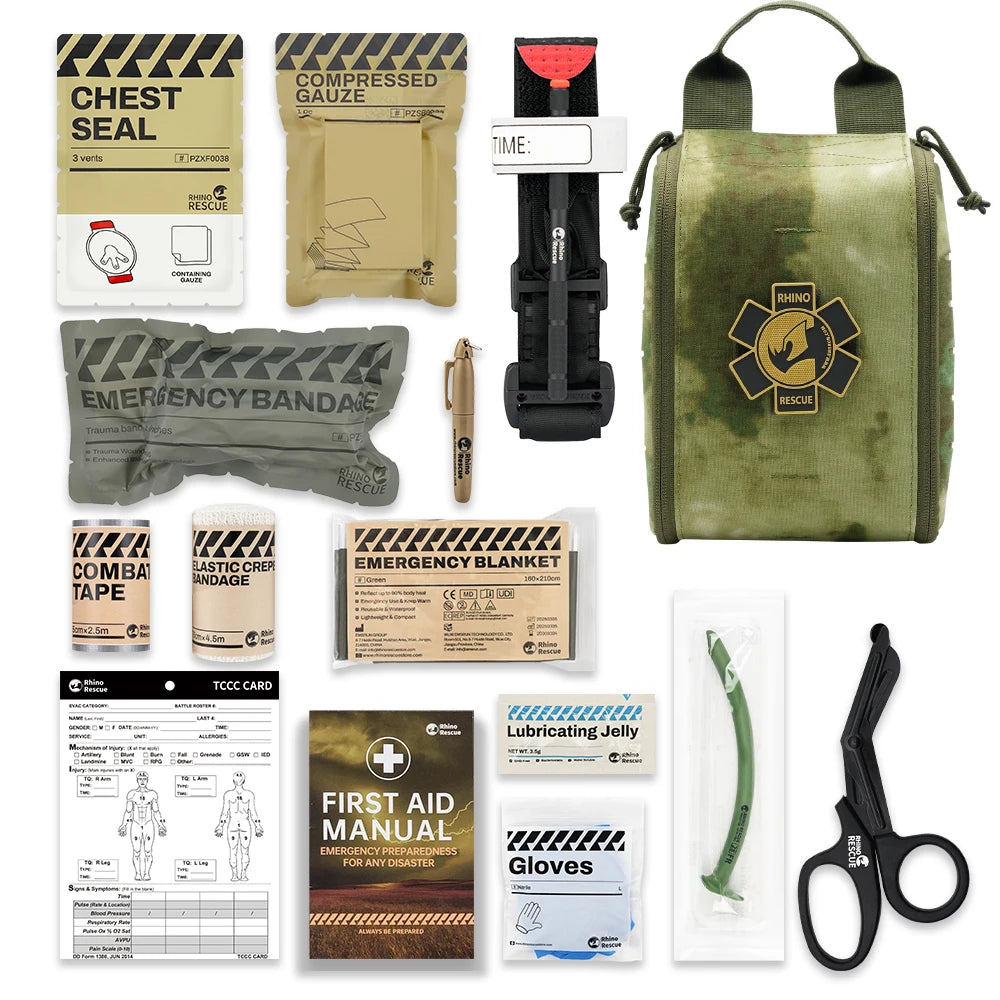 Rhino Rescue Tactical Trauma Kit First Aid Kit Molle Pouch Kit Bag Combat Emergency Ifak Pouch Gear Outdoor Camping Kit