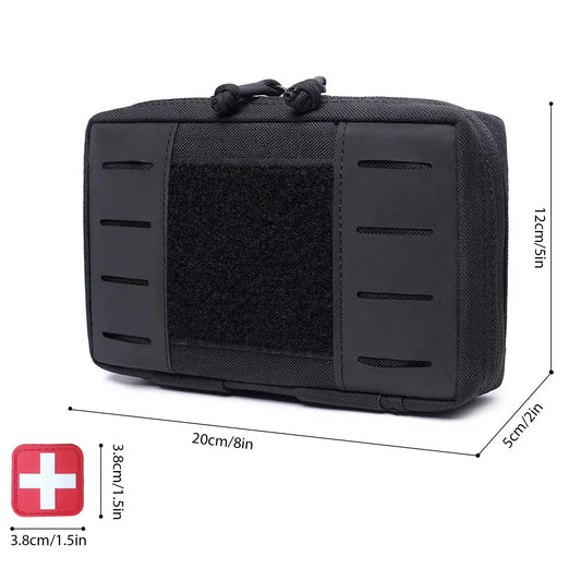 1000D Molle IFAK Pouch First Aid Kit Pouch Tactical Admin EDC Gear Utility Pouch Waist Bags for Small Tool Horizontal