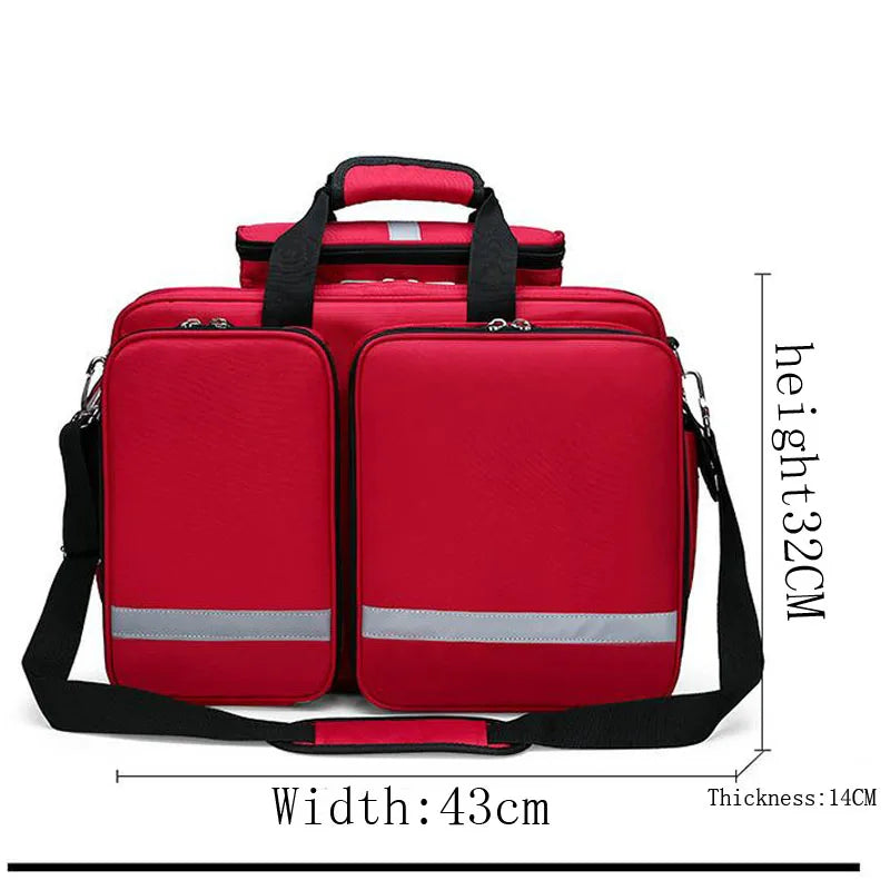 Empty First Aid Kit Waterproof Multi-function Reflective Rescue Bag Home Travel Sport Emergency Medical Case Doctor Visiting Bag