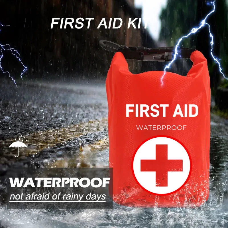 2L Waterproof First Aid Bag Roll Top Emergency Kit Visible Fishing Kayaking Boating Swimming Camping Rafting Survival Outdoor