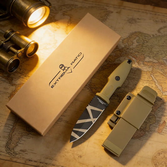 EXTREMA RATIO- Rome model Tactical Straight knife, Emergency travel knife for Camping in the wild, Convenient bag hanging knife