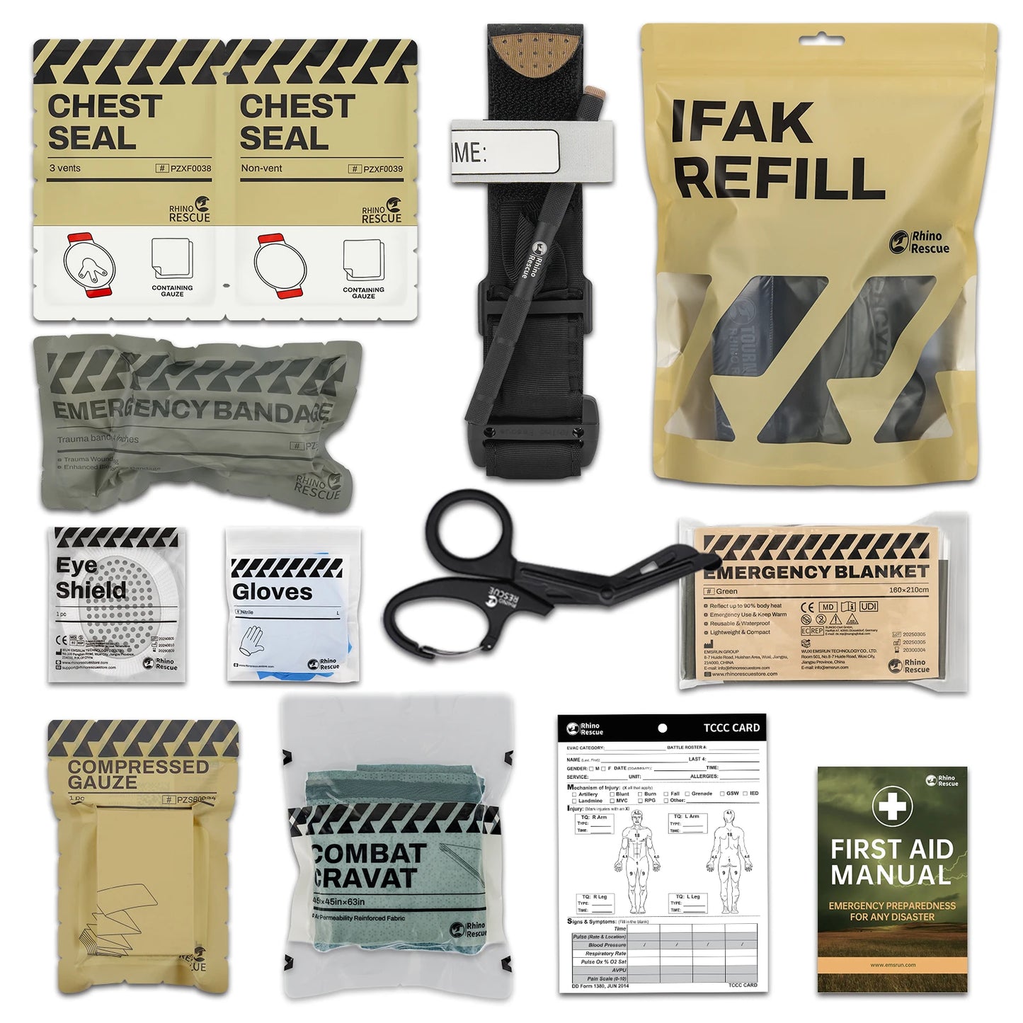 Trauma refill sada Rhino Rescue pro IFAK lékárničku