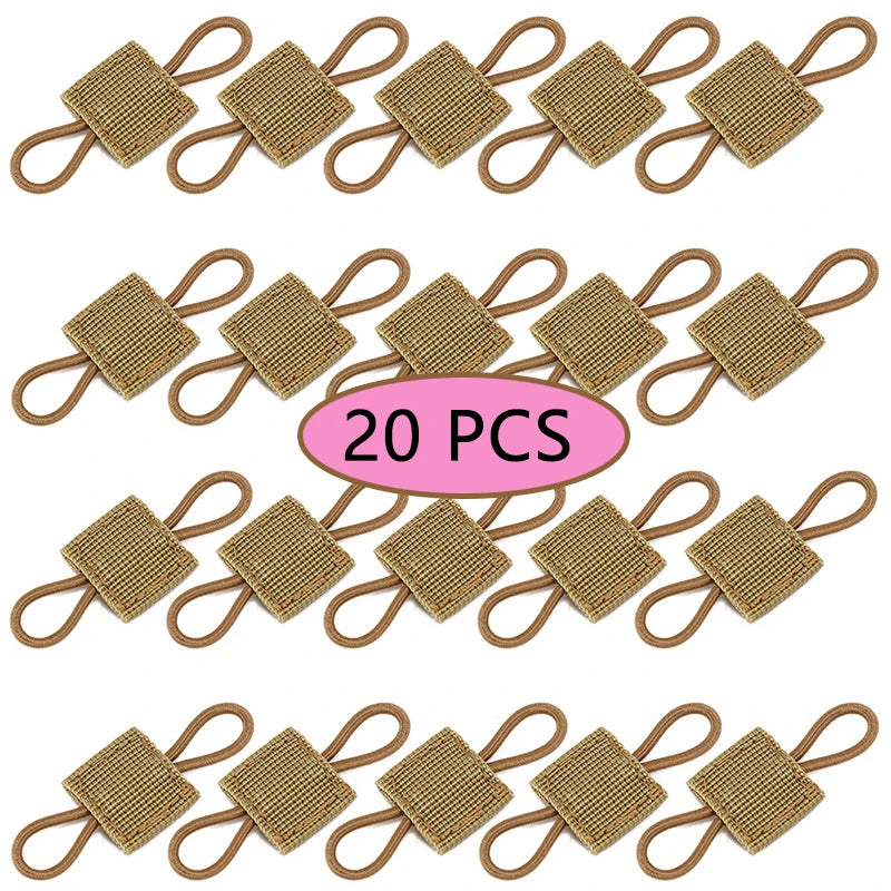 10pcs MOLLE Elastic Nylon Webbing Ribbon Buckle Outdoor Hiking Hunting Backpack Vest PTT Antenna Stick Pipe Binding Retainer
