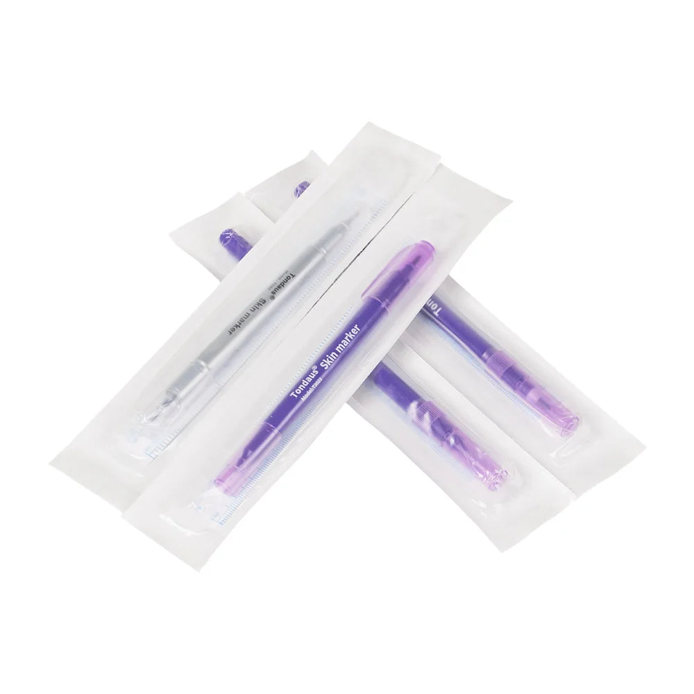1pcs Tattoo Skin Marker Piercing Marking Pen for Eyebrow Tattoo Scribe Tool Supply Surgical Double Heads Point Marking 1mm 0.5mm
