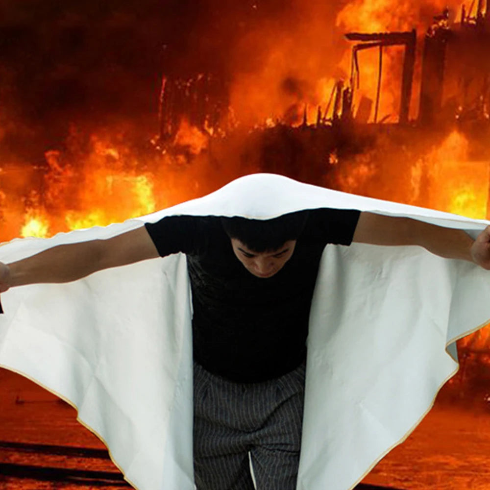 1M x 1M Emergency Fiberglass Fire Blanket Fire Flame Retardant Emergency Survival Fire Shelter Safety Cover Fire Extinguisher