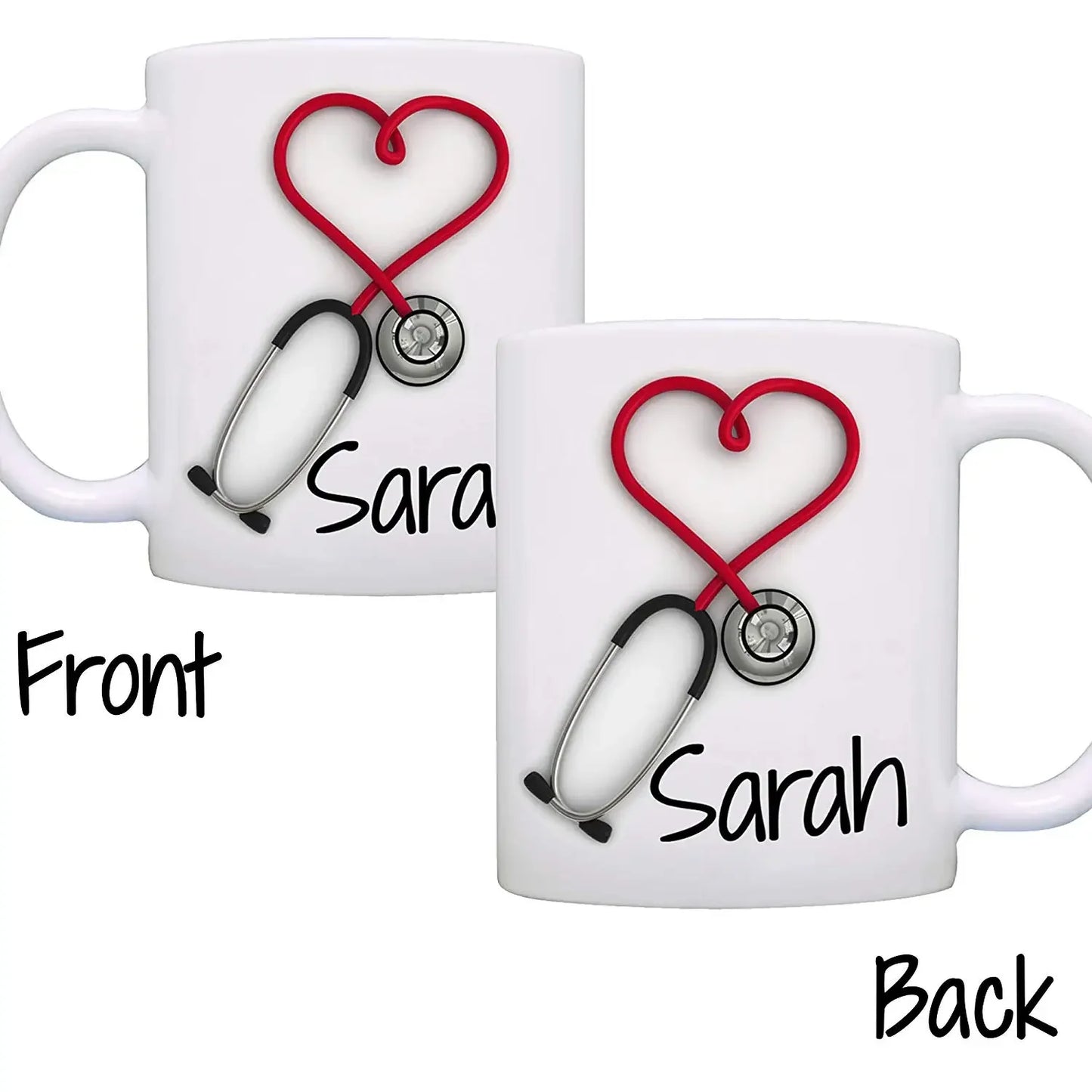 2025 Doctors Gift Hospital Customization Stethoscope Funny and Unique Ceramic Coffee Cup Mug Mugs Coffee Cups Unusual Tea Cup