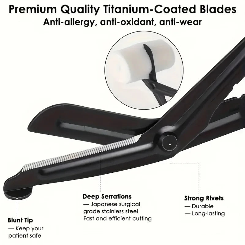 3 Pcs Nurse Medical Supplies Set with 2 Medical Pen Lights + 1 Piece 6-Inch Durable Iron Surgical Scissors