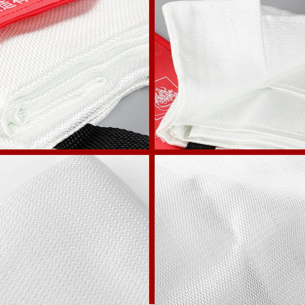1M x 1M Emergency Fiberglass Fire Blanket Fire Flame Retardant Emergency Survival Fire Shelter Safety Cover Fire Extinguisher