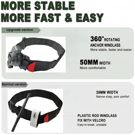 1 Pack Upgrade Tourniquet,Rotary Tourniquet for Tactical First Aid, Outdoor Emergency Preparedness,Fastest,Safest,Most Effective